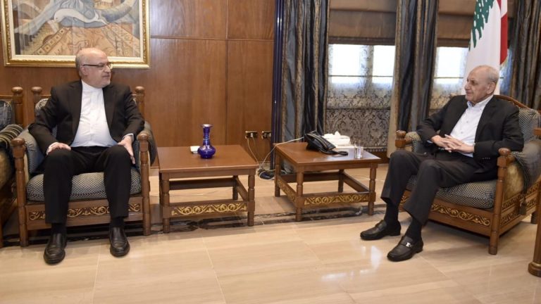 رئيس مجلس النواب نبيه برّي يستقبل سفير إيران في لبنان ويبحث تطورات الأوضاع