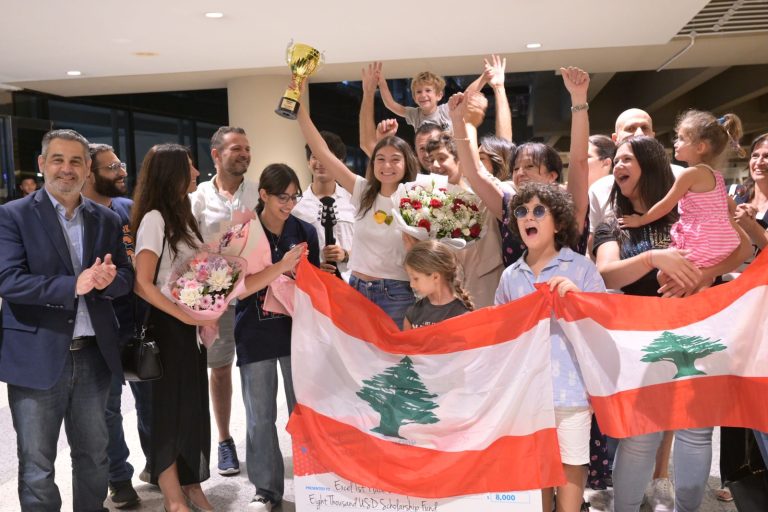 استقبال أبطال لبنان في بطولتي العالم