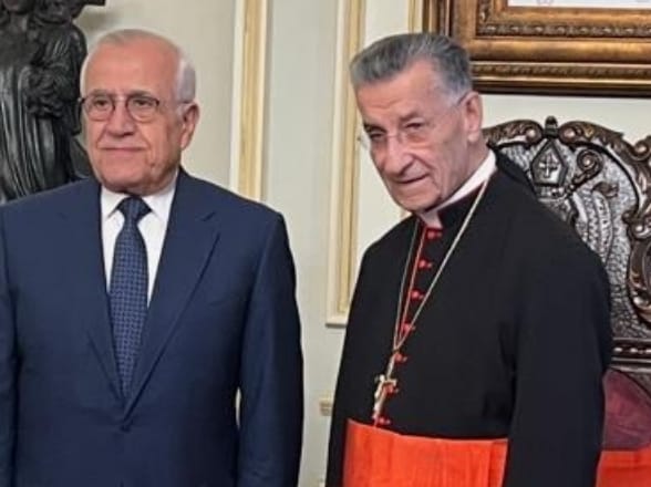 ميشال سليمان يزور البطريرك الراعي