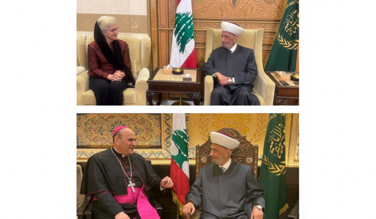 دريان يستقبل كرامي وبورجيا في دار الفتوى وبحث في الأوضاع التربوية والعلاقات اللبنانية الفاتيكانية