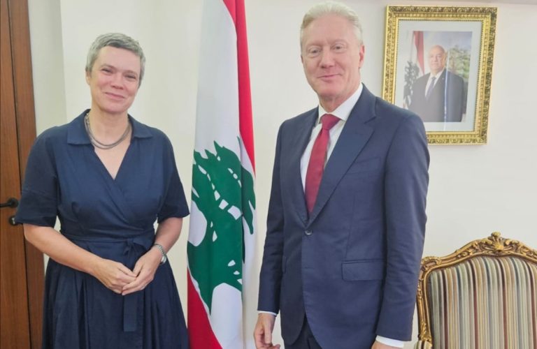 رجّي يبحث مع سفيرة الاتحاد الأوروبي ملف عودة النازحين ويؤكد أولوية تقديم المساعدات داخل سوريا