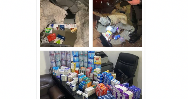 ضابطة جمارك شتورا أوقفت وسيلة نقل محملة بكمية أدوية لتهريبها إلى الخارج